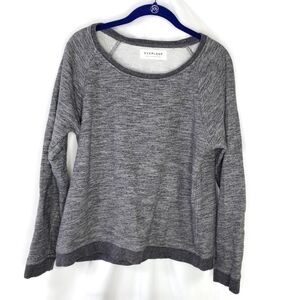 Everlane Crew Cotton Pullover Sweatshirt Heather Gray Size Large